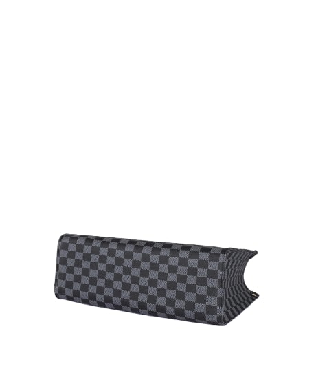 Checkered black everyday handbag