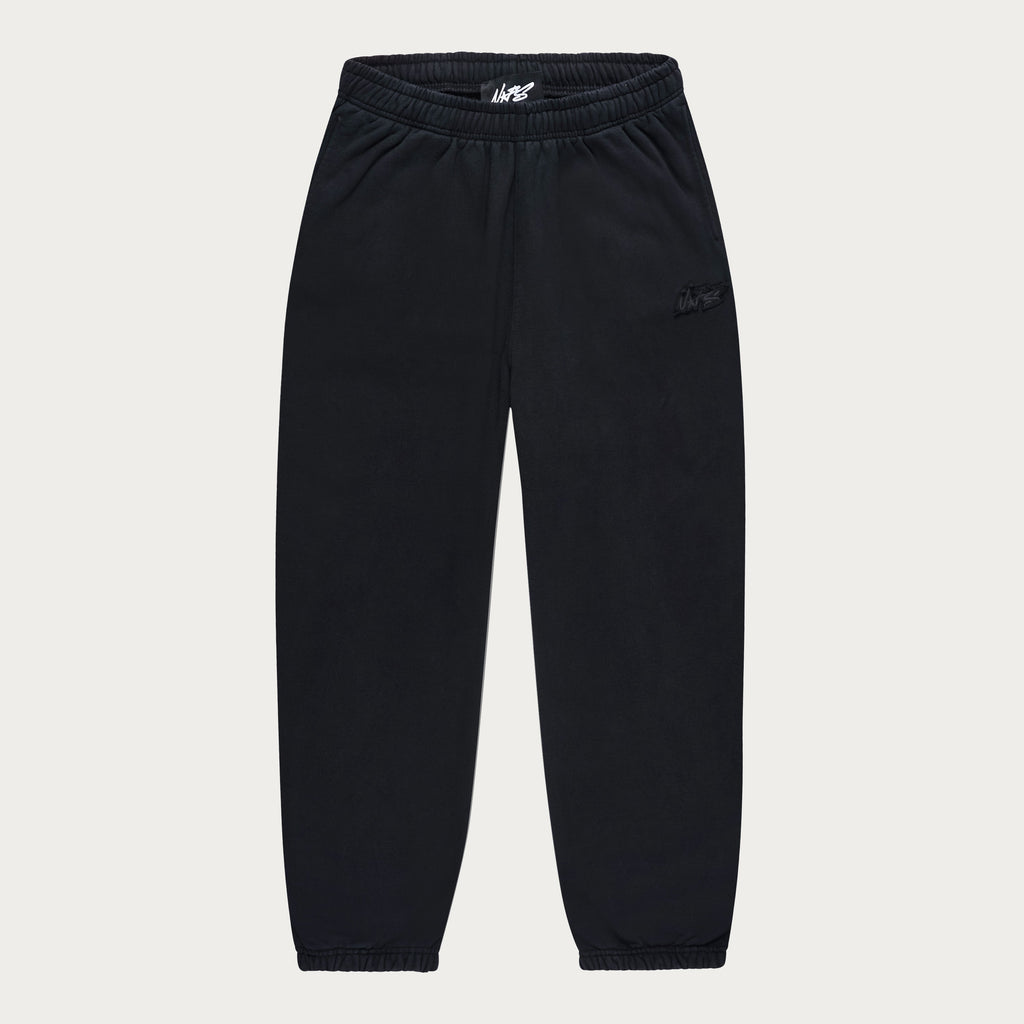BLACK BASIC CUFFED JOGGER