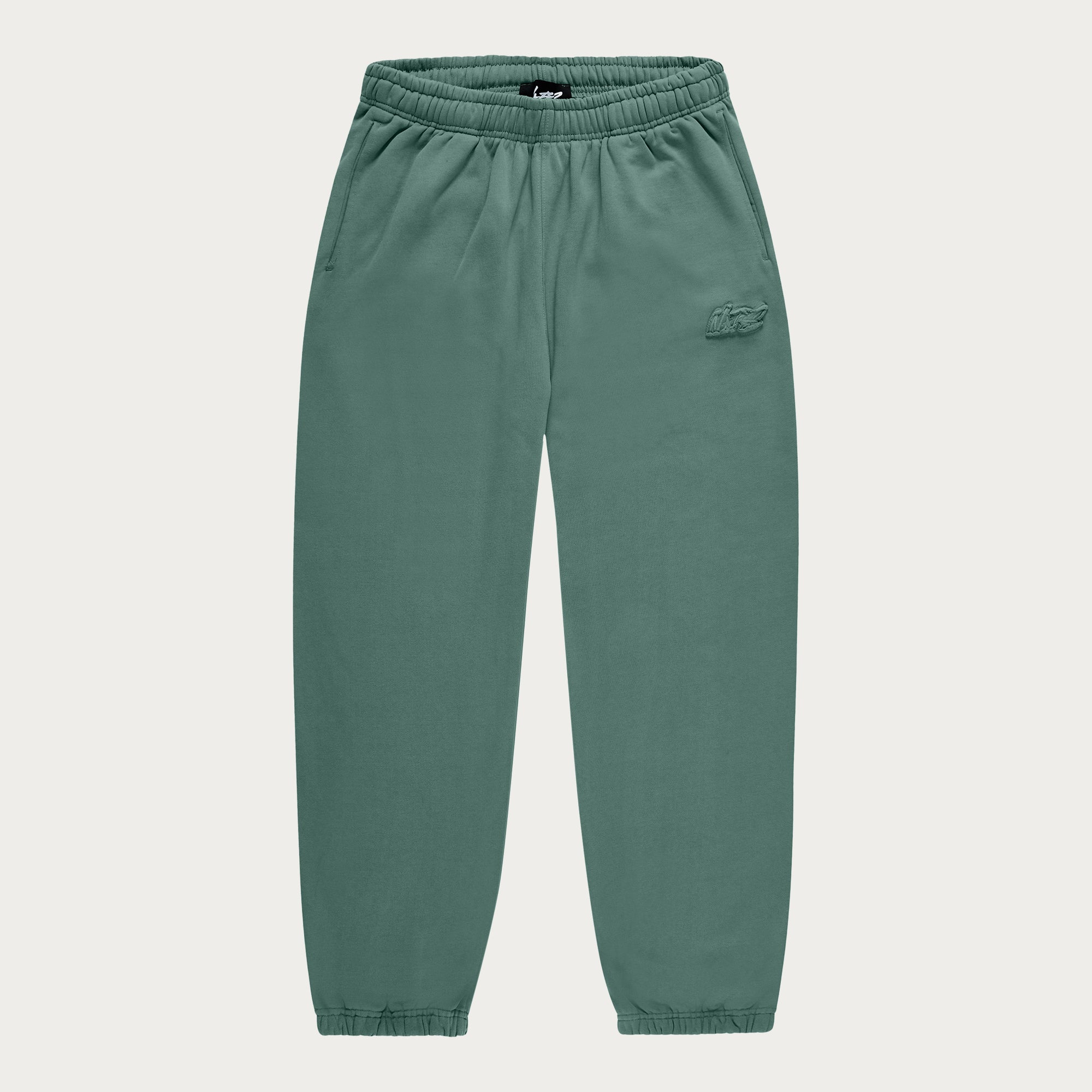 DARK GREEN BASIC CUFFED JOGGER