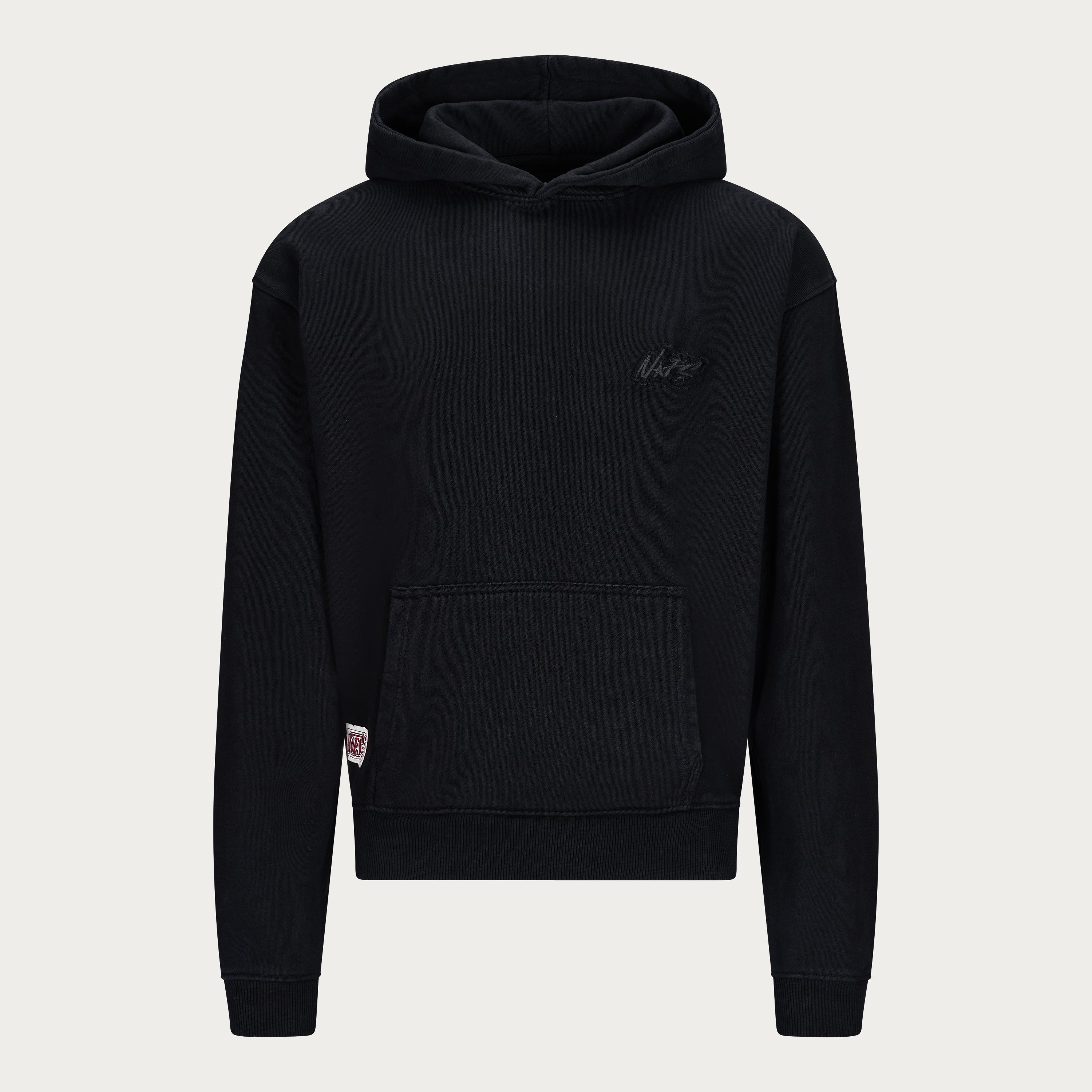 BLACK BASIC HOODIE