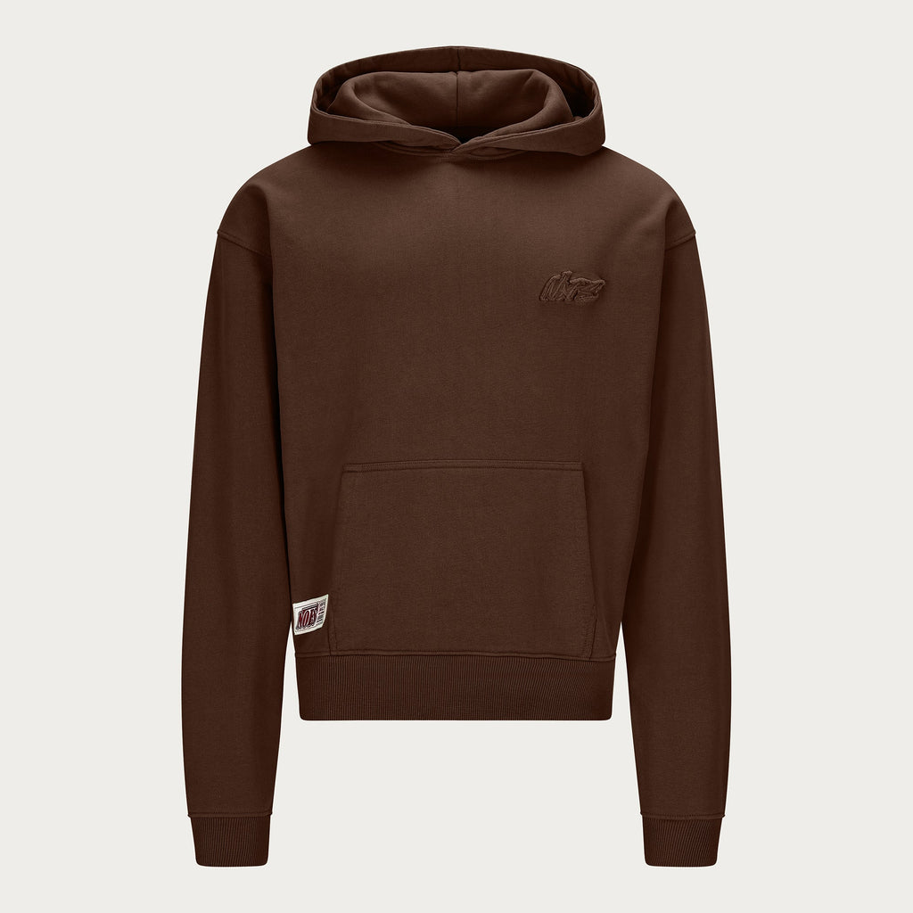 BROWN BASIC HOODIE