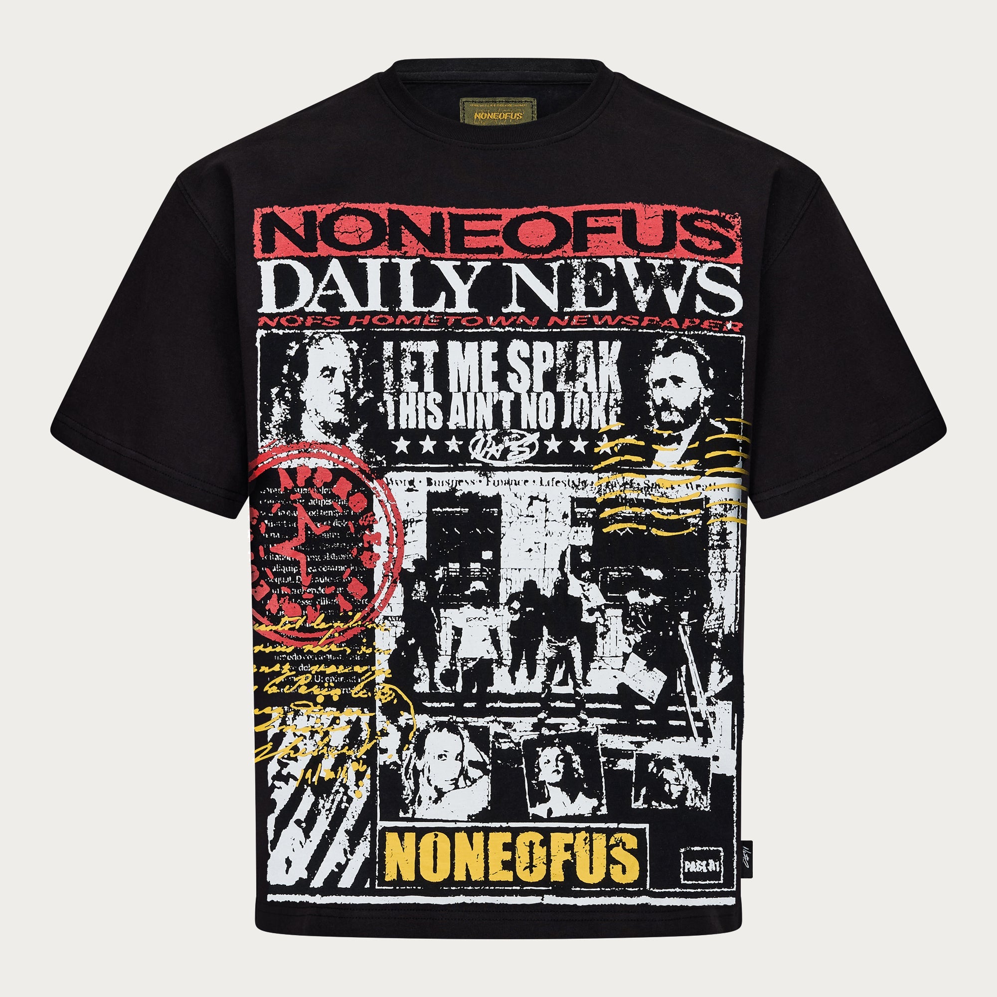 NEWSPAPER TEE BLACK