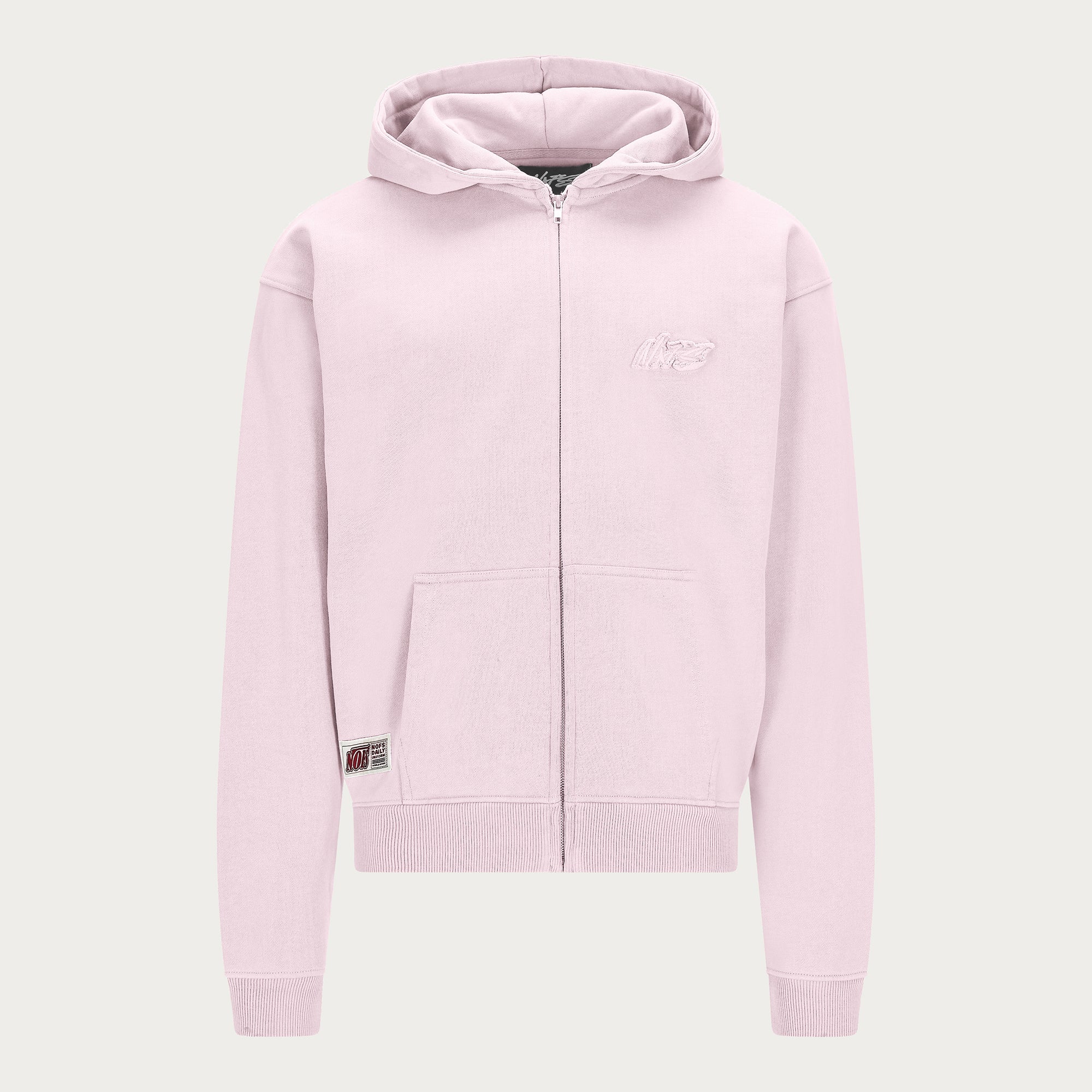 PINK BASIC ZIP HOODIE