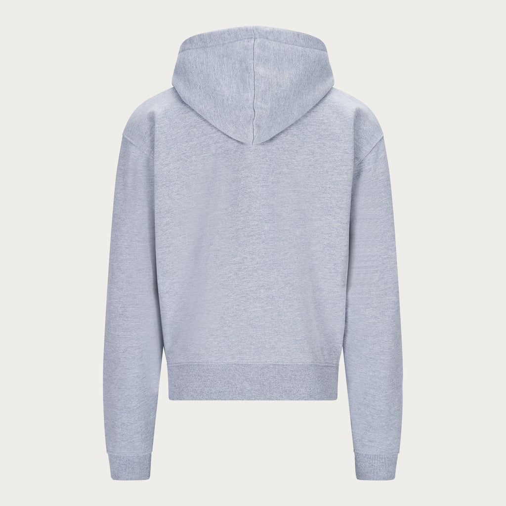 GREY BASIC ZIP HOODIE