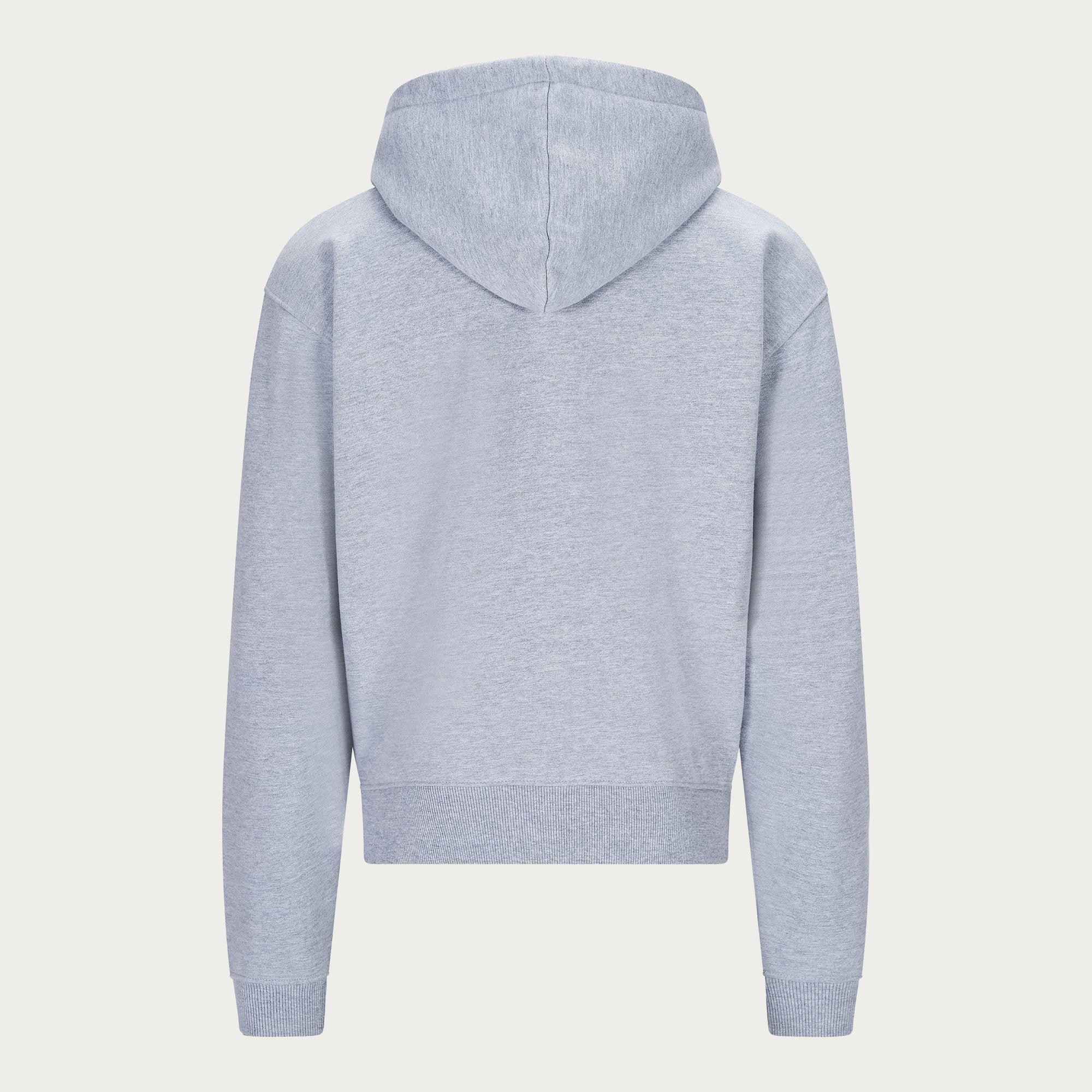 GREY BASIC ZIP HOODIE