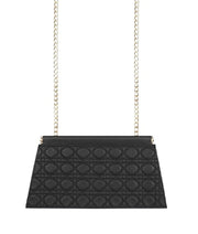 Evening handbag in black with a snap wrap