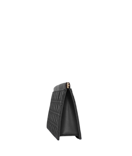 Evening handbag in black with a snap wrap