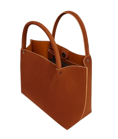 Brown suede tote bag