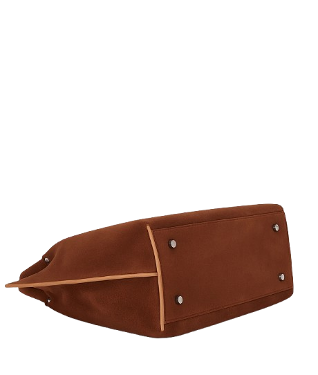 Brown suede tote bag