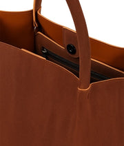 Brown suede tote bag