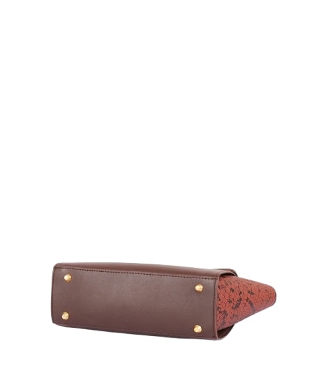 Trapeze handbag in dark brown