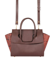 Trapeze handbag in dark brown