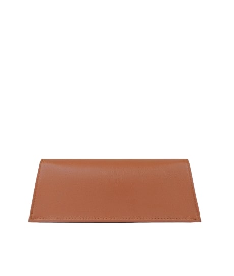 Long tan clutch bag