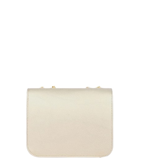 Cross-body golden quilted chain bag