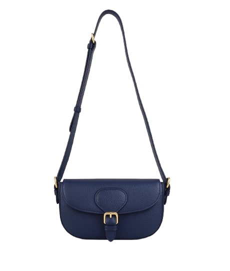 East-west clutch bag in blue