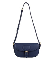 East-west clutch bag in blue