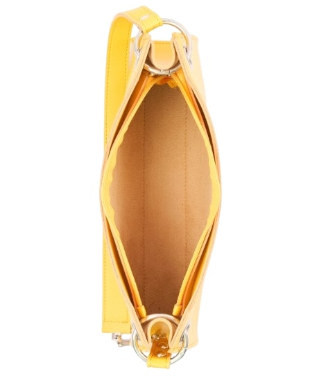 Long chain handle purse in yellow