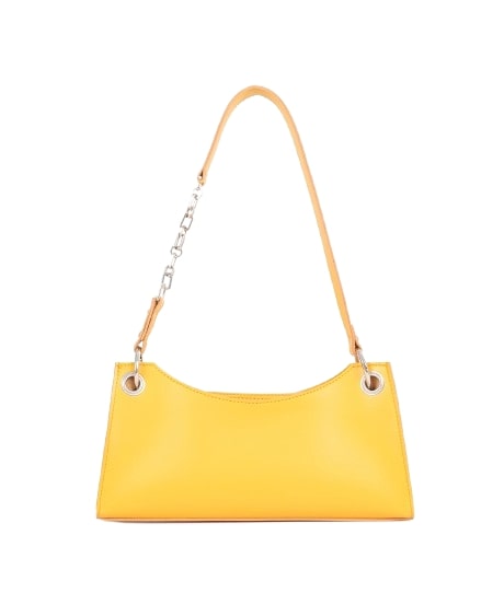 Long chain handle purse in yellow