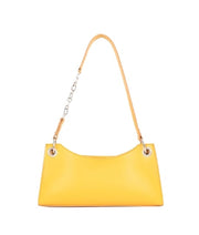 Long chain handle purse in yellow